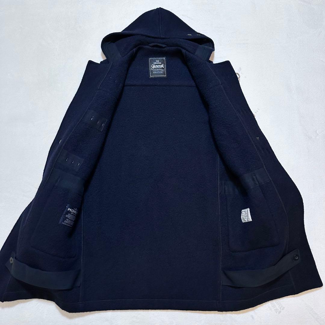 グローバーオール EDIFICE別注 MONTYダッフルコート 英国製 紺 XS