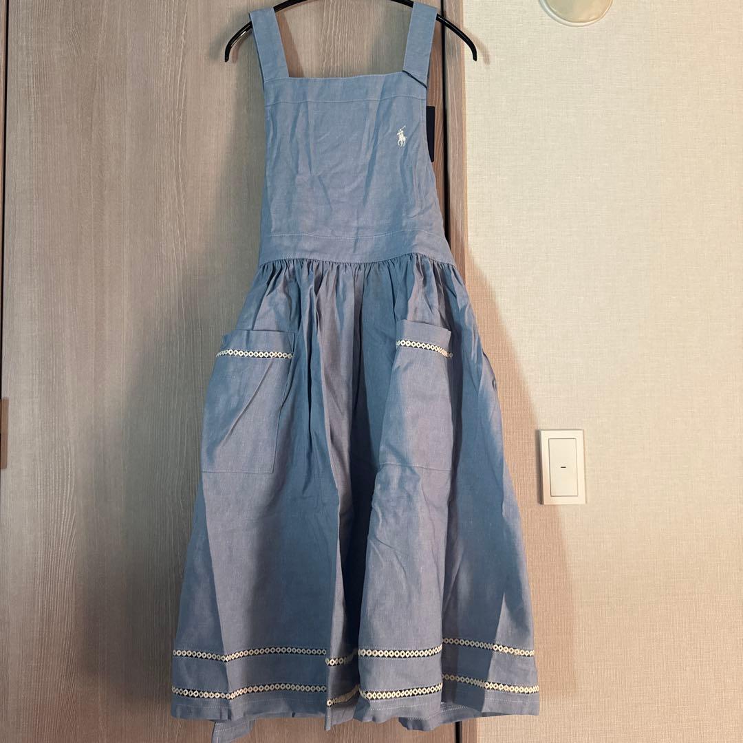 【値下げしました】ラルフローレン　アディソンシャンブレイ　エプロン