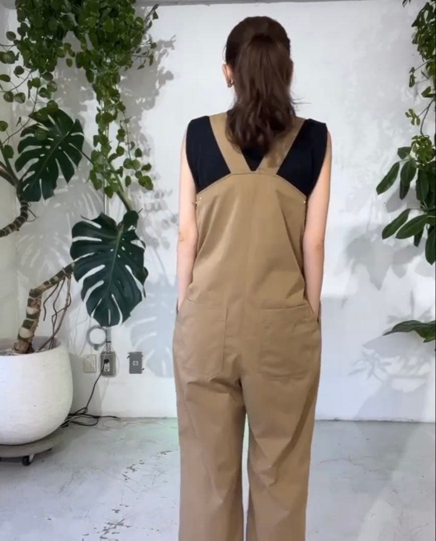 期間限定　WCJ 若槻千夏ブランド　サロペット　キャメル　大人サロペ