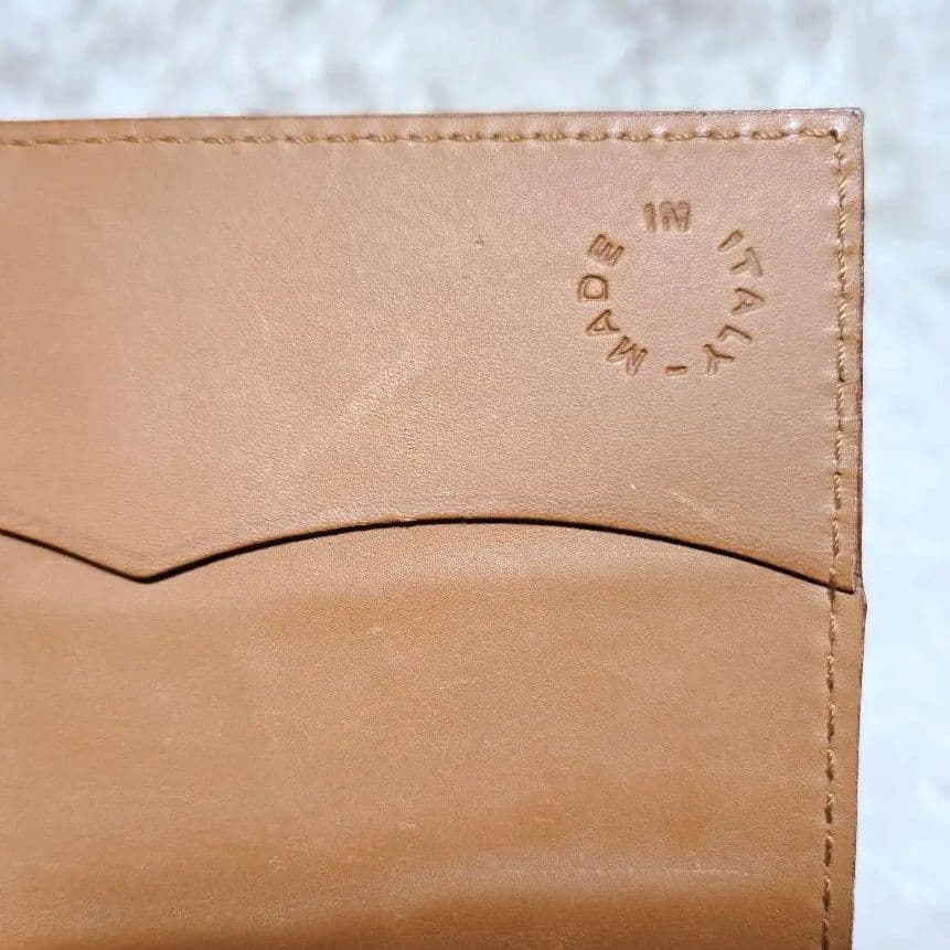 2/7限定☆フェリージ 長財布 クロコ型押し 本革 イタリア製 オレンジブラウン