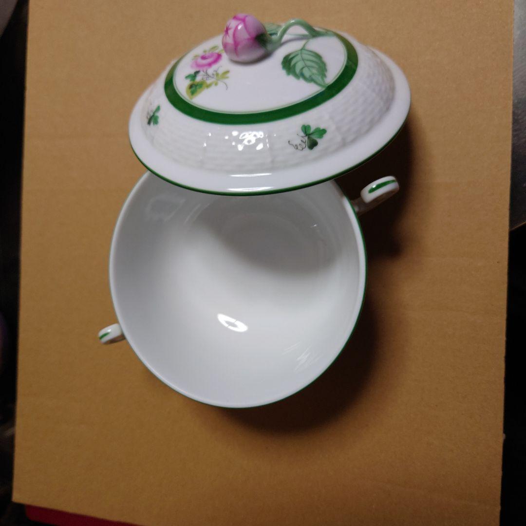 ヘレンドウィーンの薔薇　菓子入れ