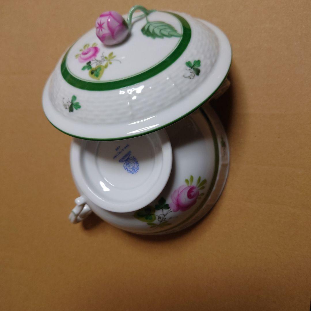 ヘレンドウィーンの薔薇　菓子入れ