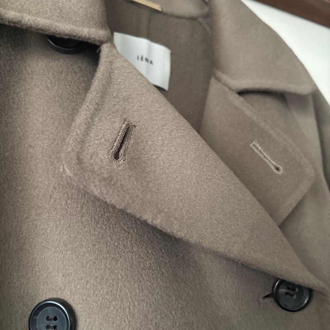 【美品】IENA スーパー160ダブルフェイスショートコート　ベージュA 36