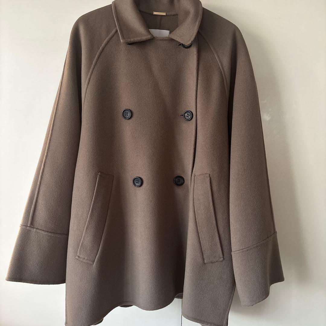 【美品】IENA スーパー160ダブルフェイスショートコート　ベージュA 36