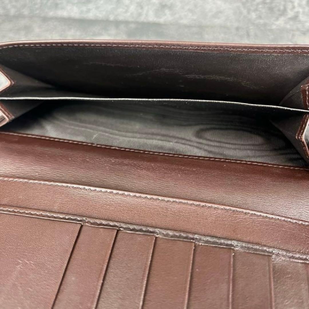 GUCCI シマ レザー エンボス GG ゴールド金具 Wホック