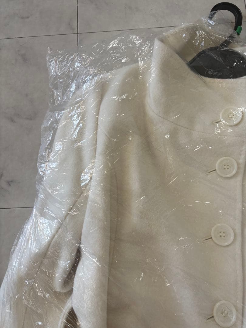 ウィルセレクション　スタンドカラーコート　ホワイト