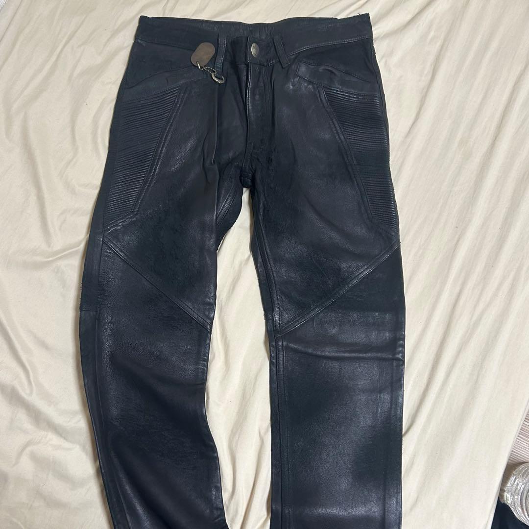 新品　廃盤　14thaddiction オールレザーパンツ