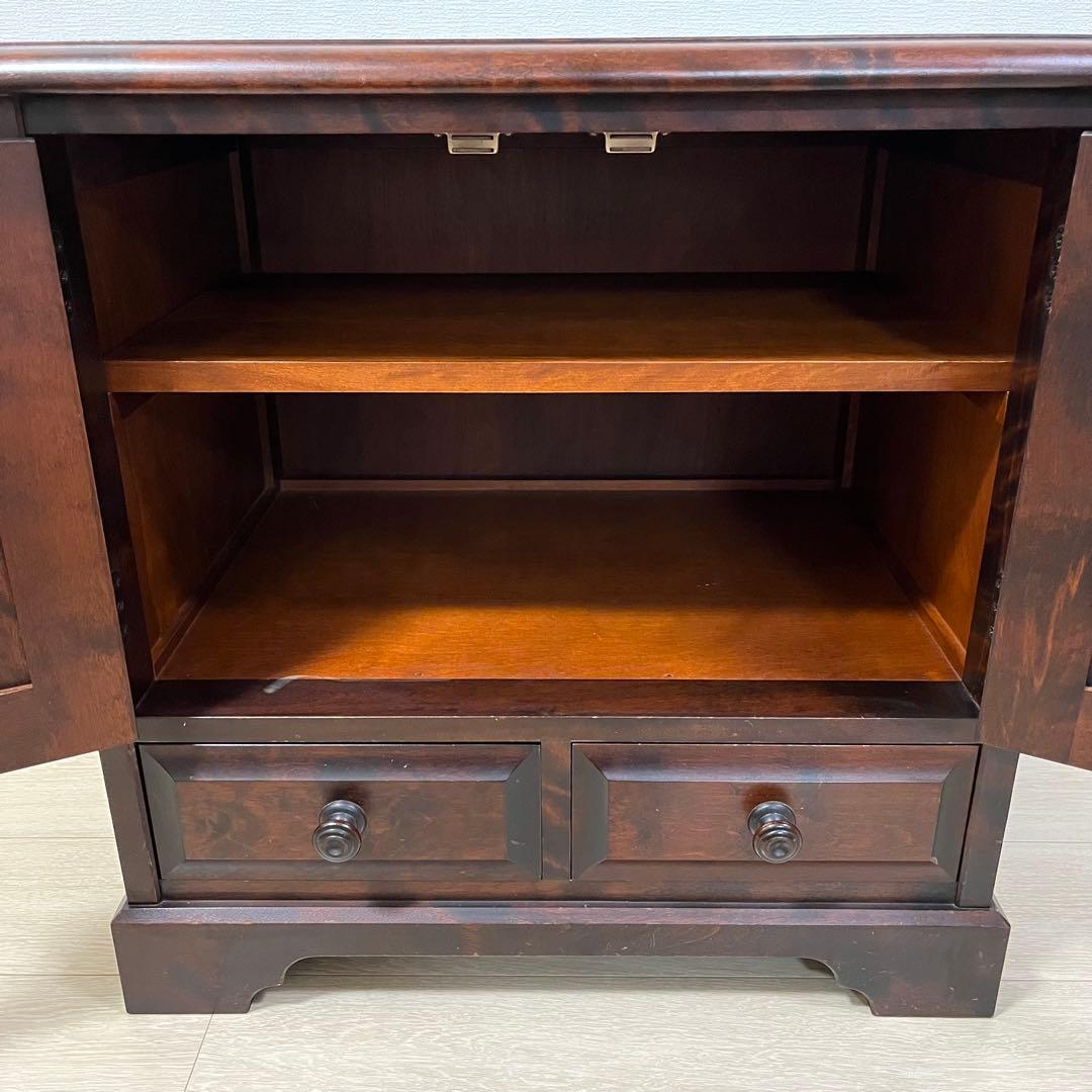 (そ65)北海道民芸家具 ヴィンテージ樺材 リビング収納 サイドキャビネット