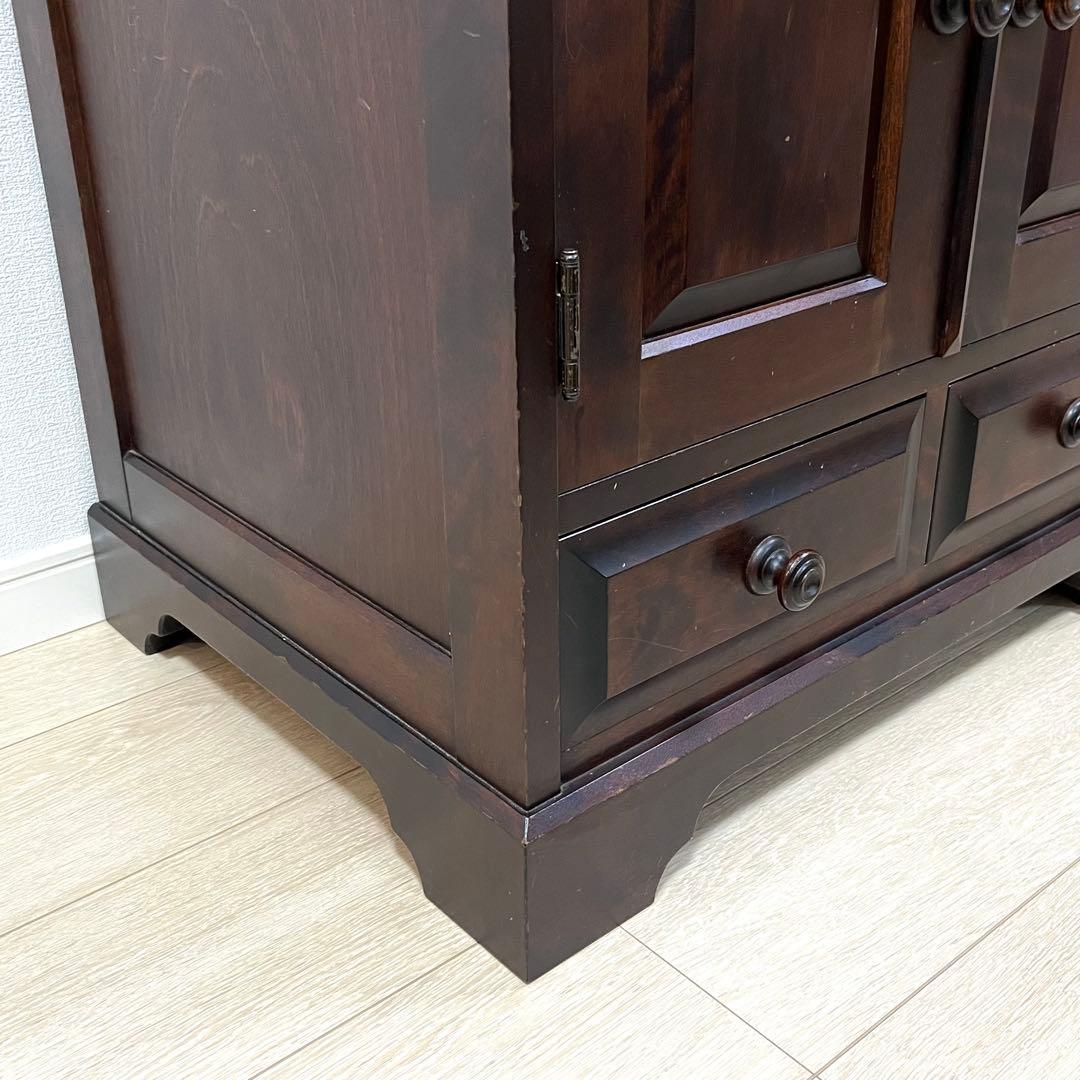 (そ65)北海道民芸家具 ヴィンテージ樺材 リビング収納 サイドキャビネット