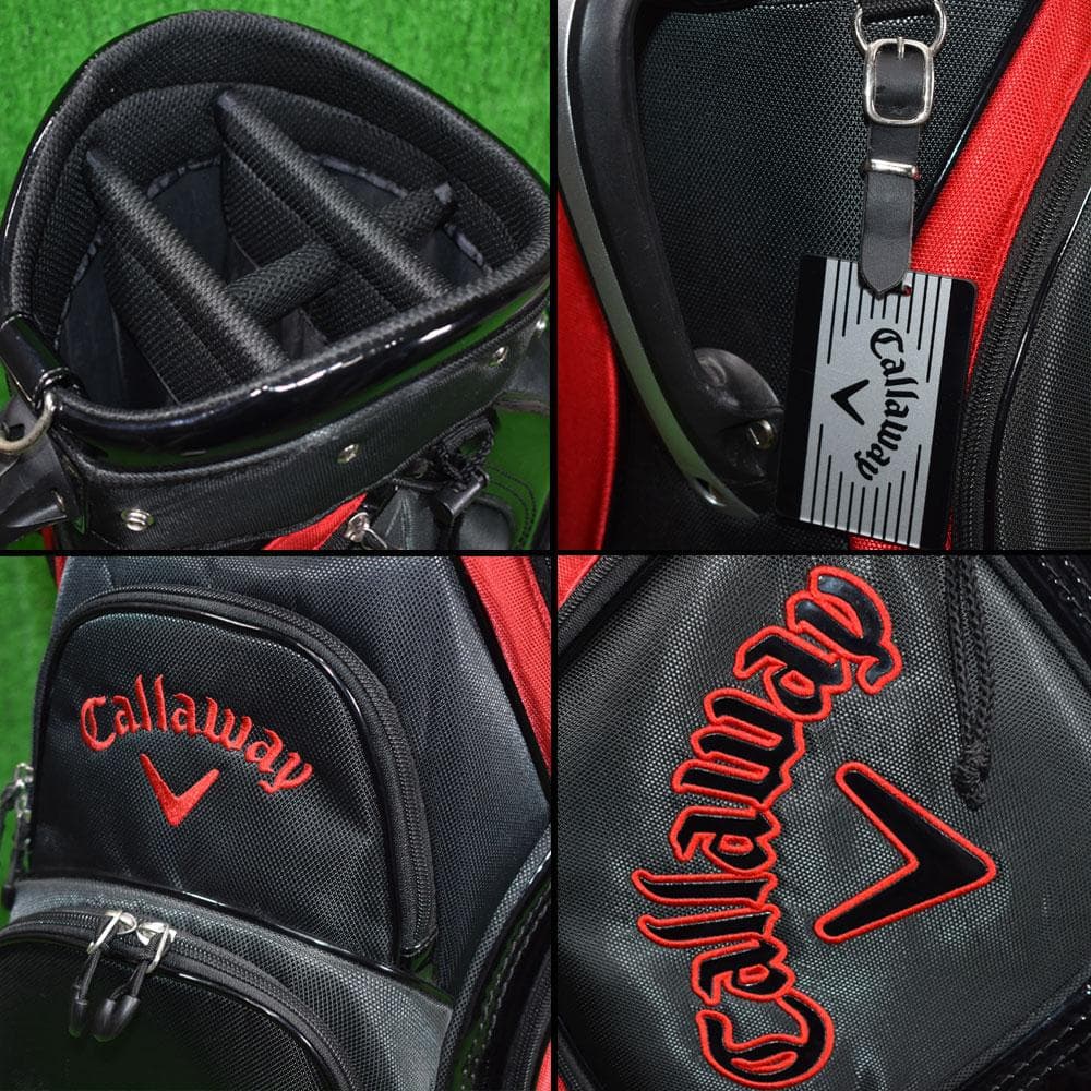 Callaway/キャロウェイ ゴルフ キャディバッグ９型【黒×赤】美品！