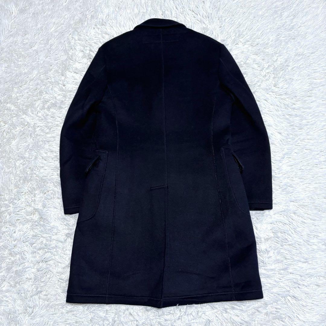ジュンヤワタナベマン ウールボンディングコート カシミヤ混 ネイビー S