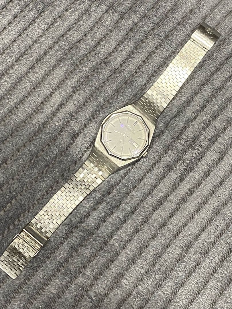 稼働　セイコー　グランドクォーツ　4843-7000 デイデイト　10角ベゼル