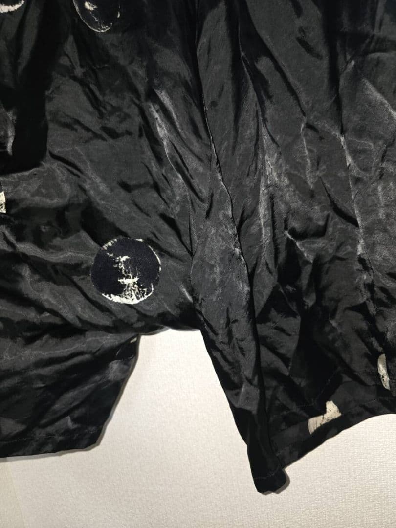 Y'sワイズ 21AWサルエルパンツ水玉模様黒サイズ1