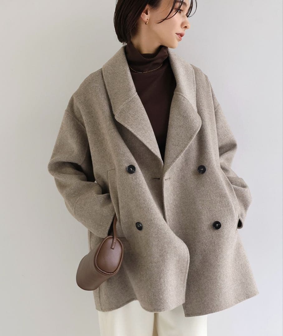 エバーネイビー　ウールリバーPコートM