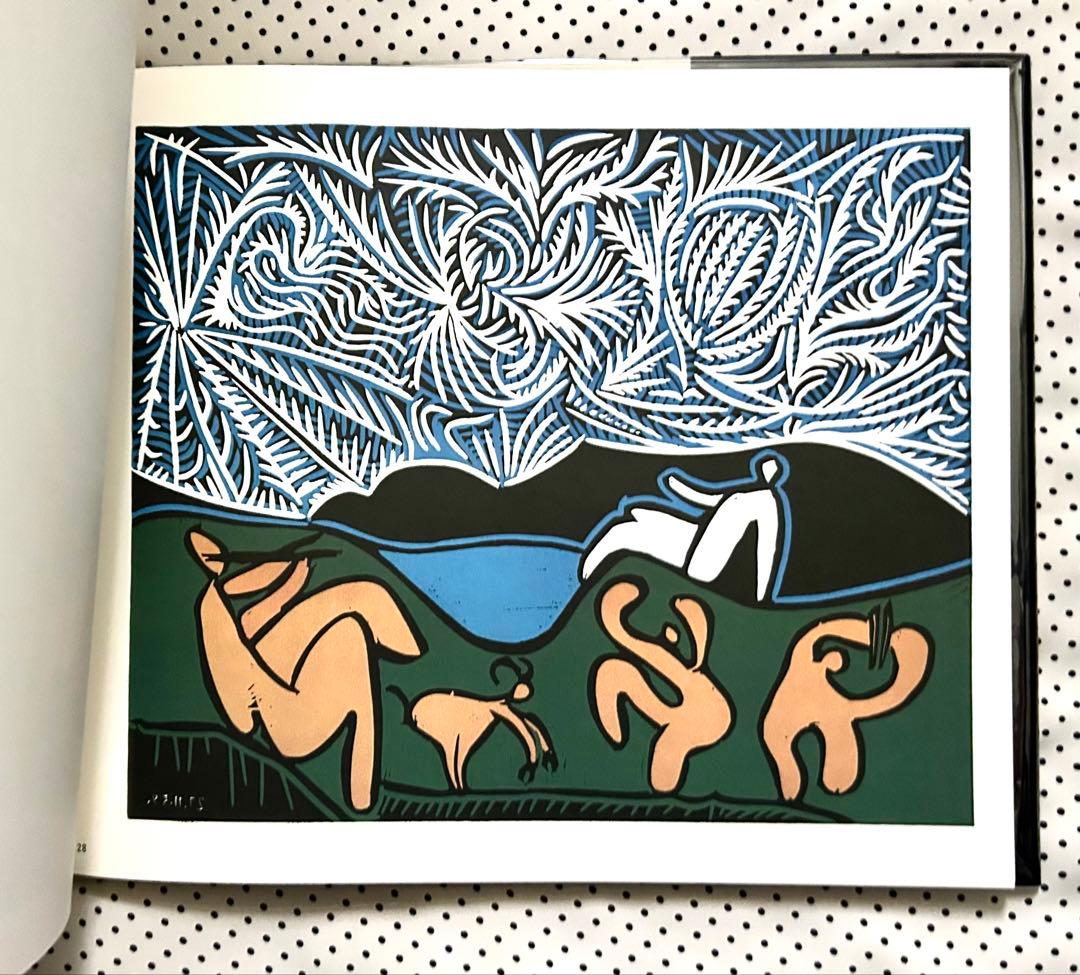 Picassoピカソ リノリウムカット 大きな画集全ページ質感の良い厚紙印刷