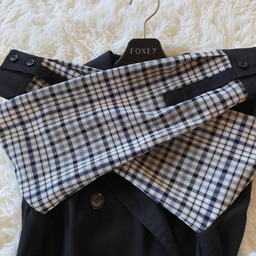 ダイアグラム　チェックコンビワンピース　トレンチ風　切替 ベルト　マキシ