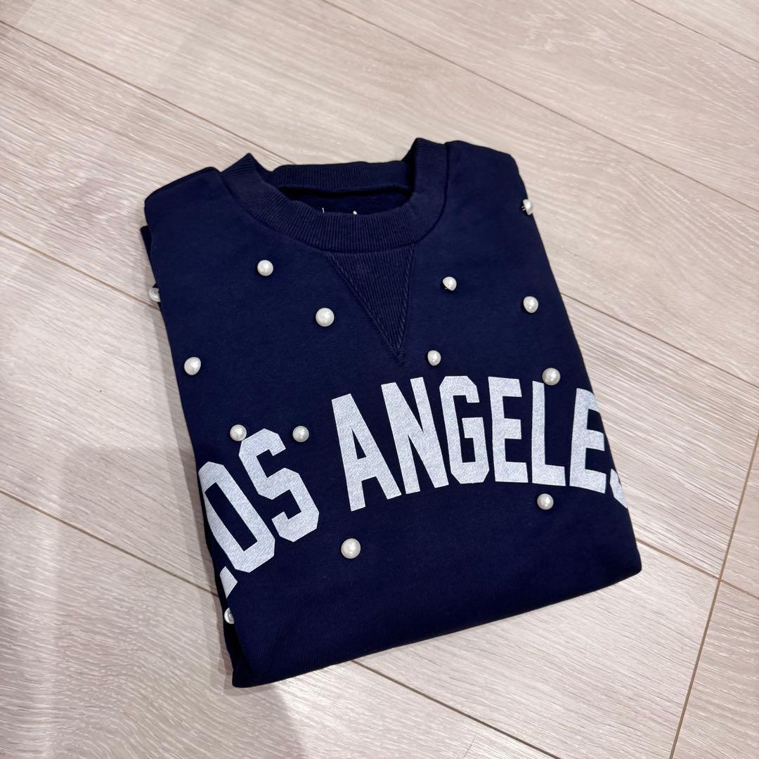 即納　CADUNE<MLB別注>パールスウェット　ネイビー