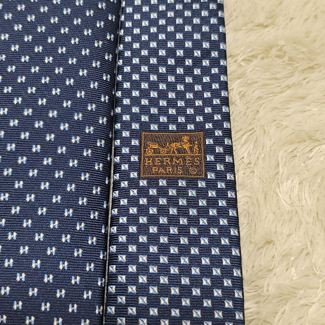 極美品✨HERMES エルメス ネクタイ Hメドール H柄 2023秋冬モデル