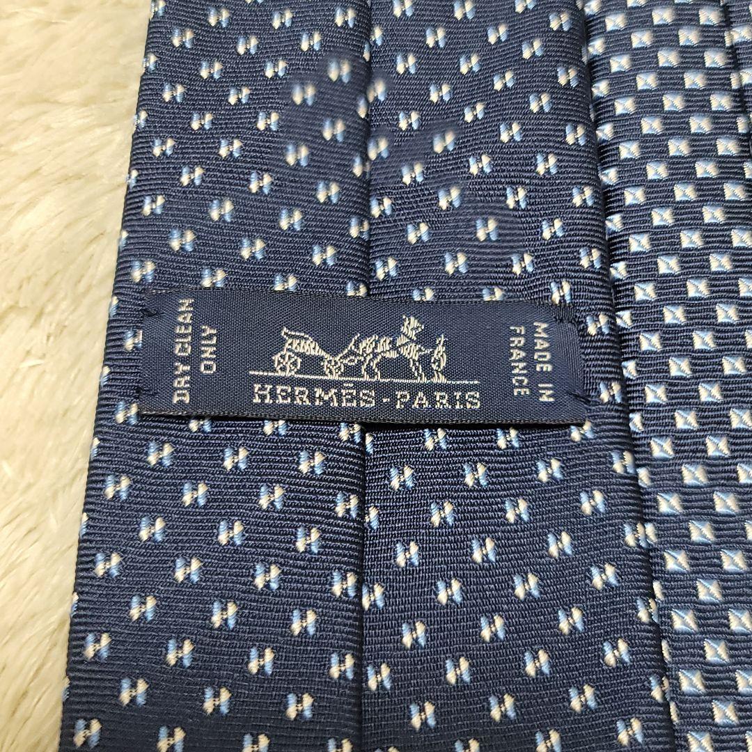 極美品✨HERMES エルメス ネクタイ Hメドール H柄 2023秋冬モデル