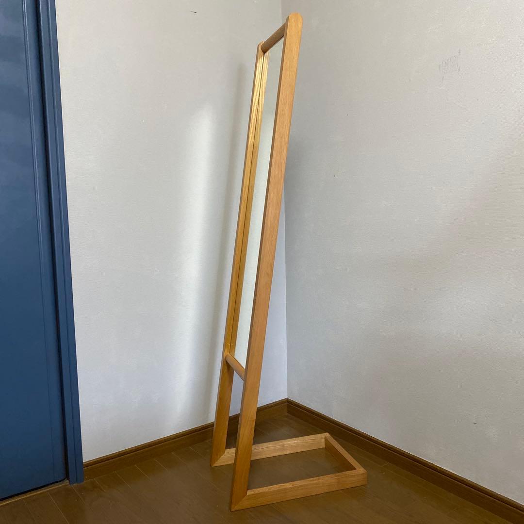 MUJI 無印良品 希少 生産終了品 廃盤品 タモ材 スタンドミラー 姿見 木製