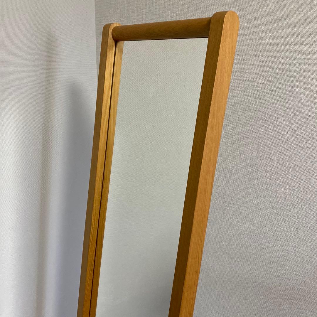 MUJI 無印良品 希少 生産終了品 廃盤品 タモ材 スタンドミラー 姿見 木製
