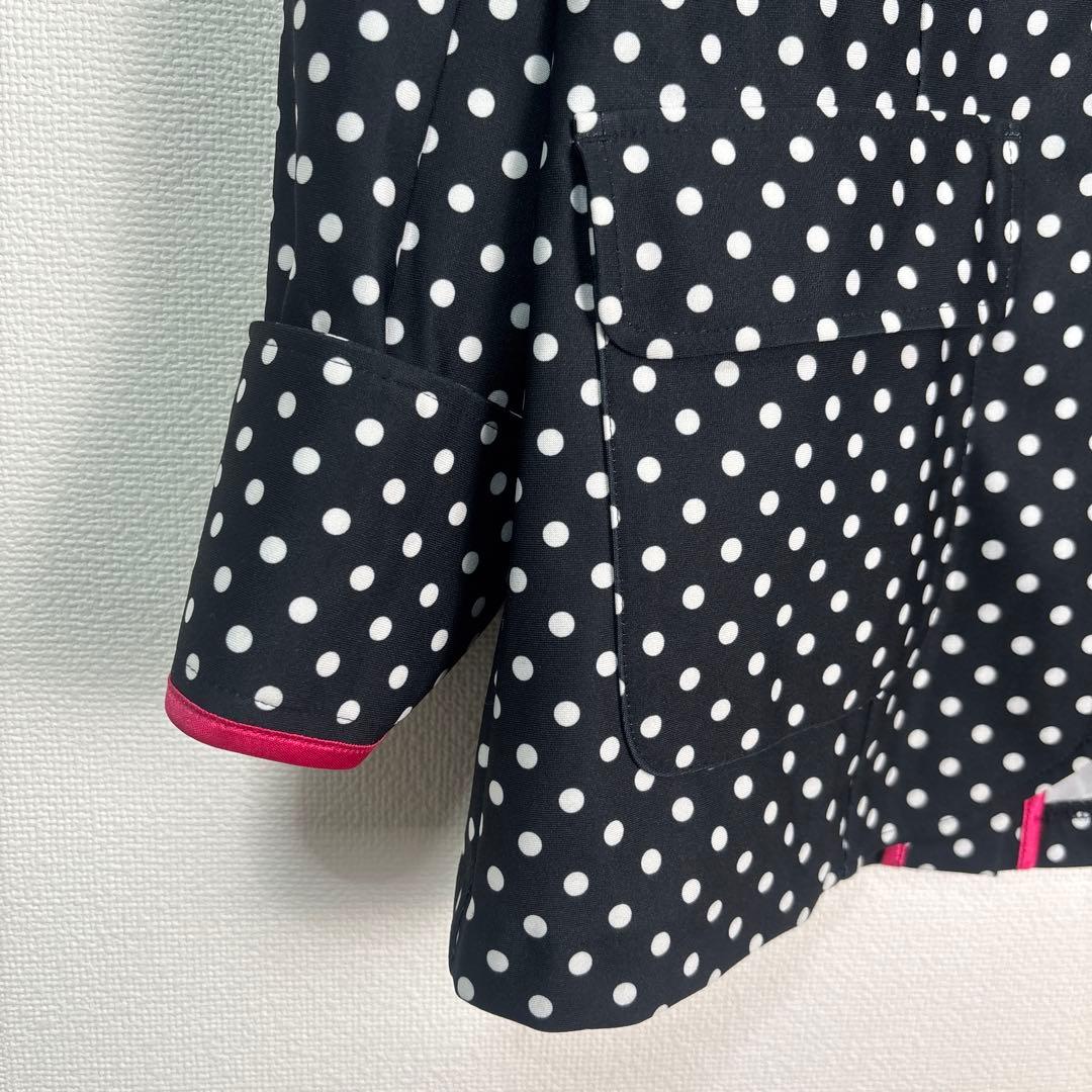 美品 レジィーナロマンティコ ドット柄 テーラードジャケット パールボタン 38