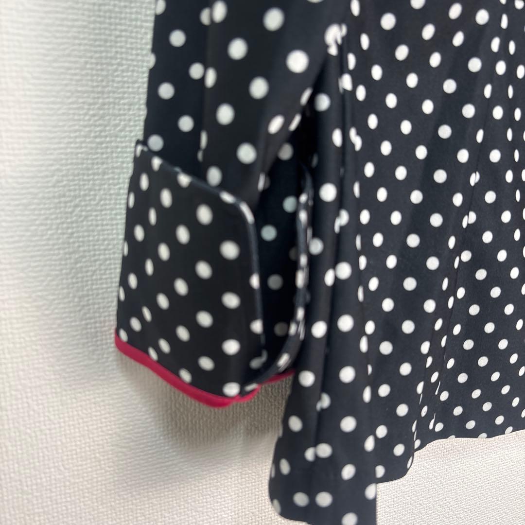美品 レジィーナロマンティコ ドット柄 テーラードジャケット パールボタン 38