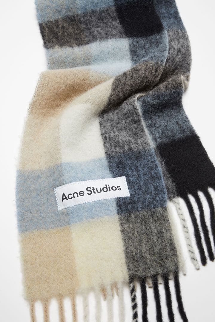 【格安】Acne studios モヘアチェックマフラー