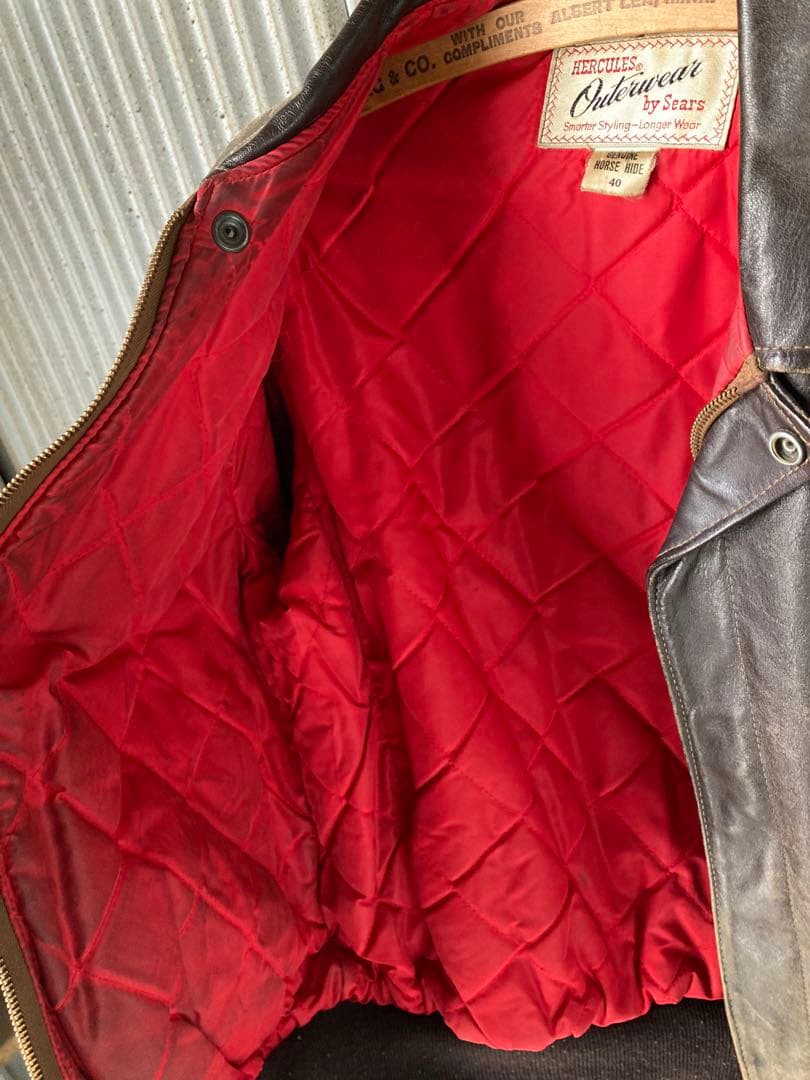 60sヘラクレスA-2レザージャケット シアーズ ホースハイド