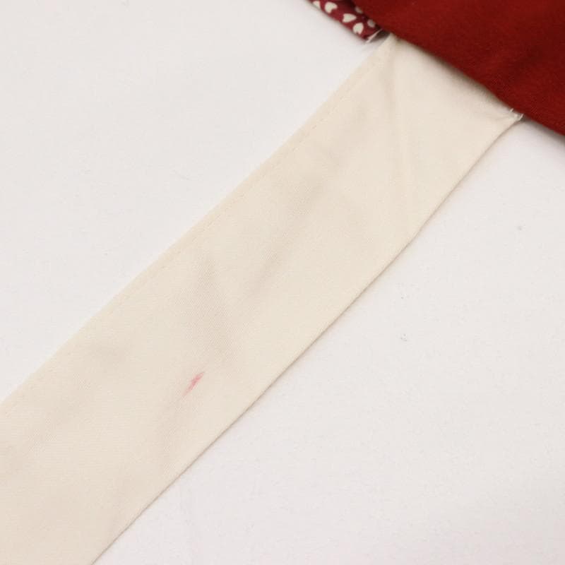 七五三 七歳 お子様着物 梅の花に吉祥文宝尽く 赤褐色 化繊 11RC4