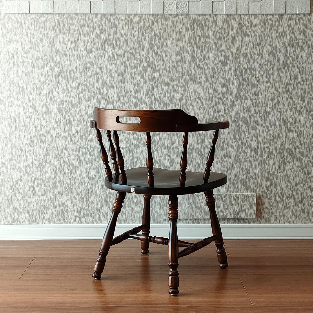 〈美品〉キツツキ　アームチェア　キャプテン　持ち手　ろくろ脚