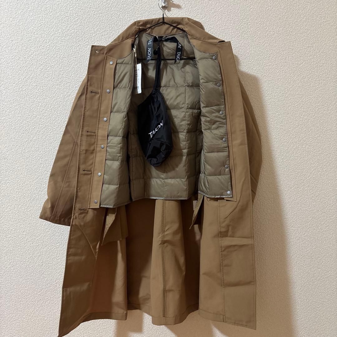 新品 タグ付　タイオン バルカラーコート ダウンジャケットSET ベージュ　S