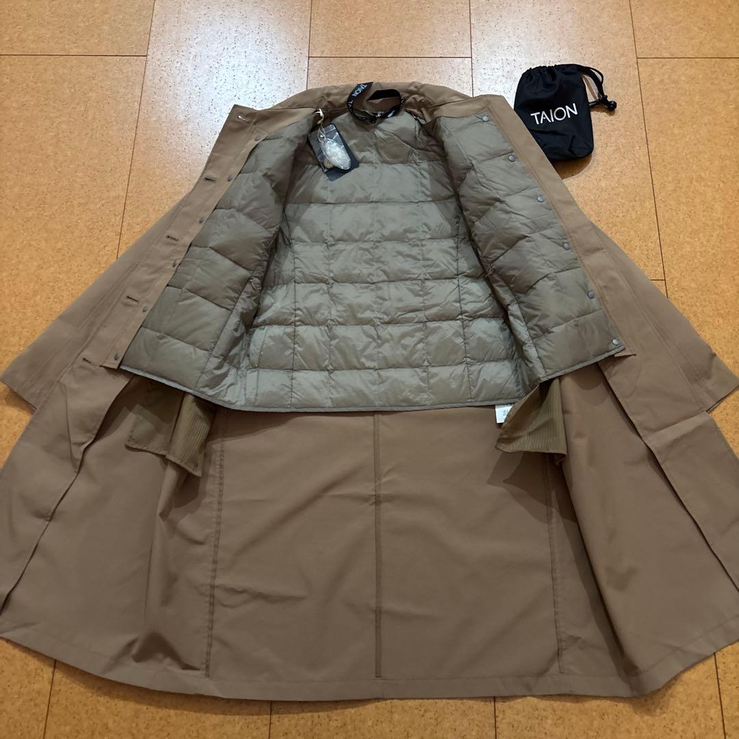 新品 タグ付　タイオン バルカラーコート ダウンジャケットSET ベージュ　S