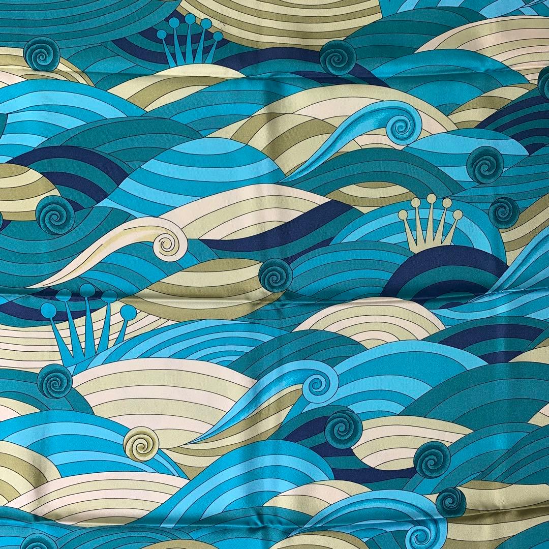 希少 ROLEX スカーフ 大判 フランス製 シルク100% 非売品 美品 王冠