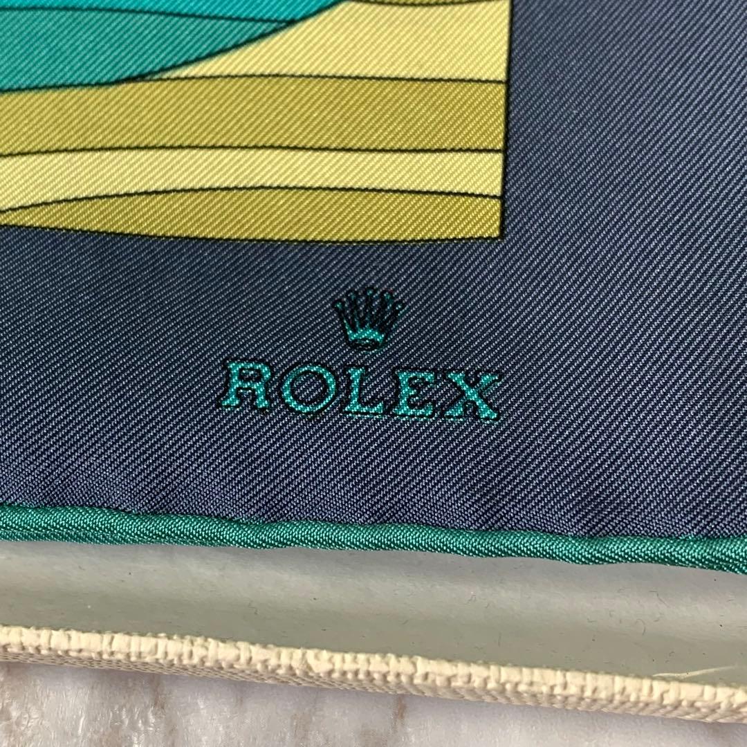 希少 ROLEX スカーフ 大判 フランス製 シルク100% 非売品 美品 王冠