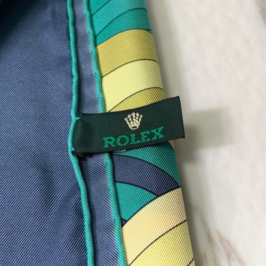 希少 ROLEX スカーフ 大判 フランス製 シルク100% 非売品 美品 王冠