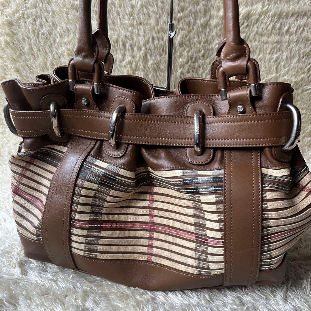 希少　バーバリー　プローサム　トートバッグ　ノバチェック