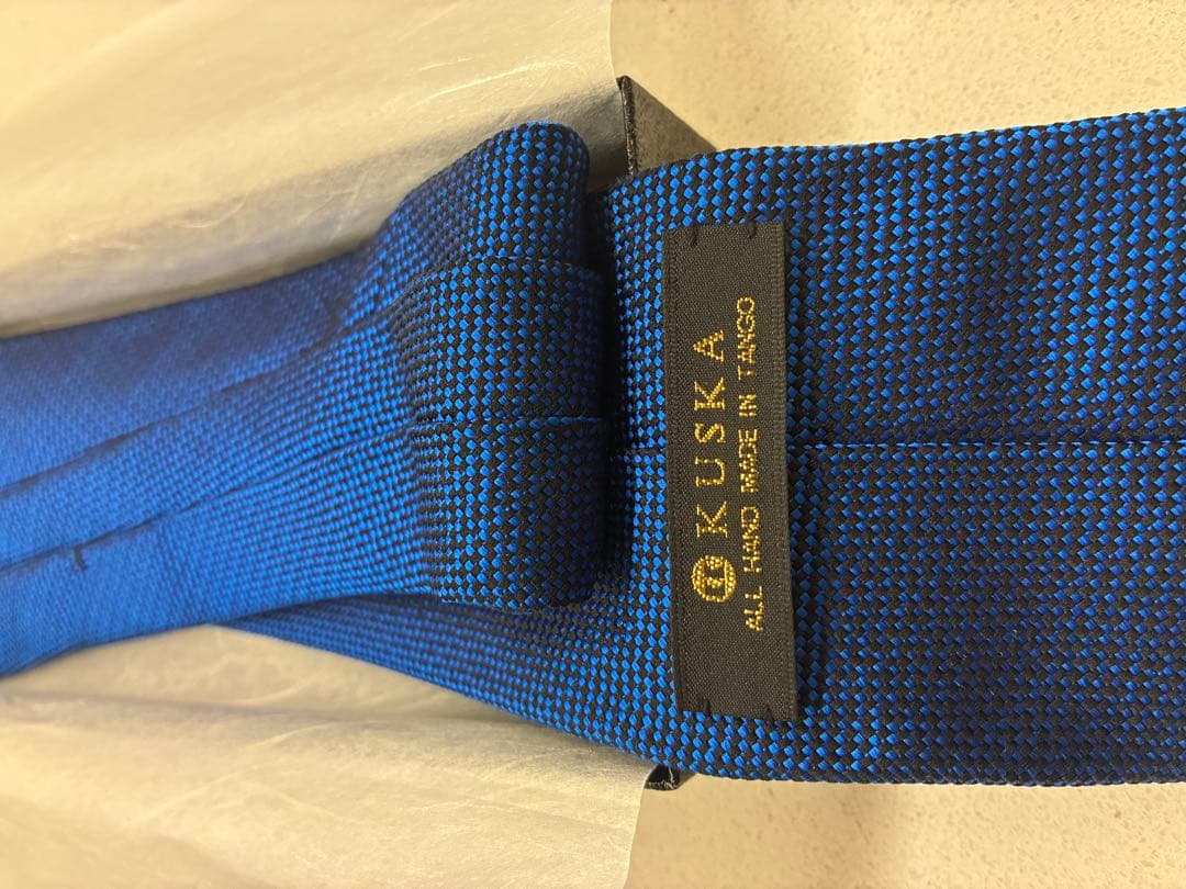 KUSKA ブルー 青 ネクタイ ギフトボックス付き 未使用 新品 シルク 人気