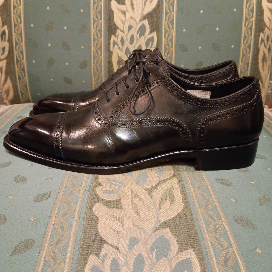 【SHETLANDFOX】クォーターブローグ 黒　　24.5cm