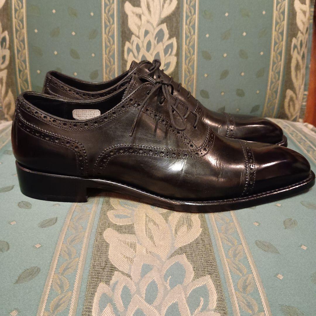 【SHETLANDFOX】クォーターブローグ 黒　　24.5cm