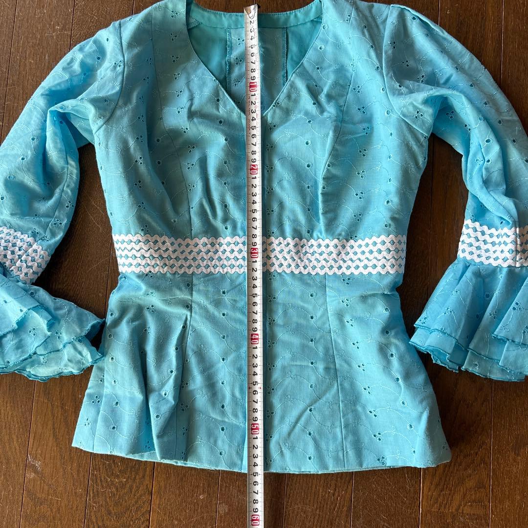 水色フラメンコツーピース