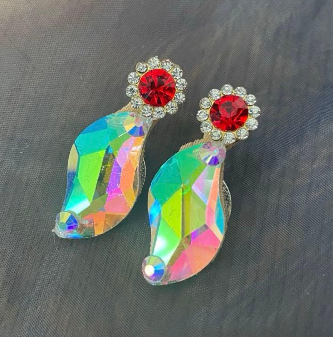 社交ダンス⭐️スタンダードドレス　オーダードレス　ベージュ＆オレンジ