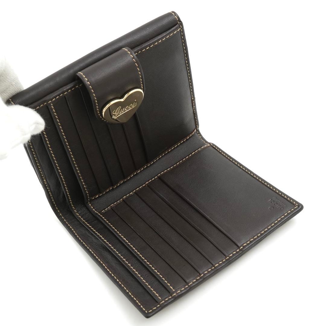 ✨未使用展示品・箱付き✨　GUCCI ミニ財布　ラブリーハート　GGライン　シマ