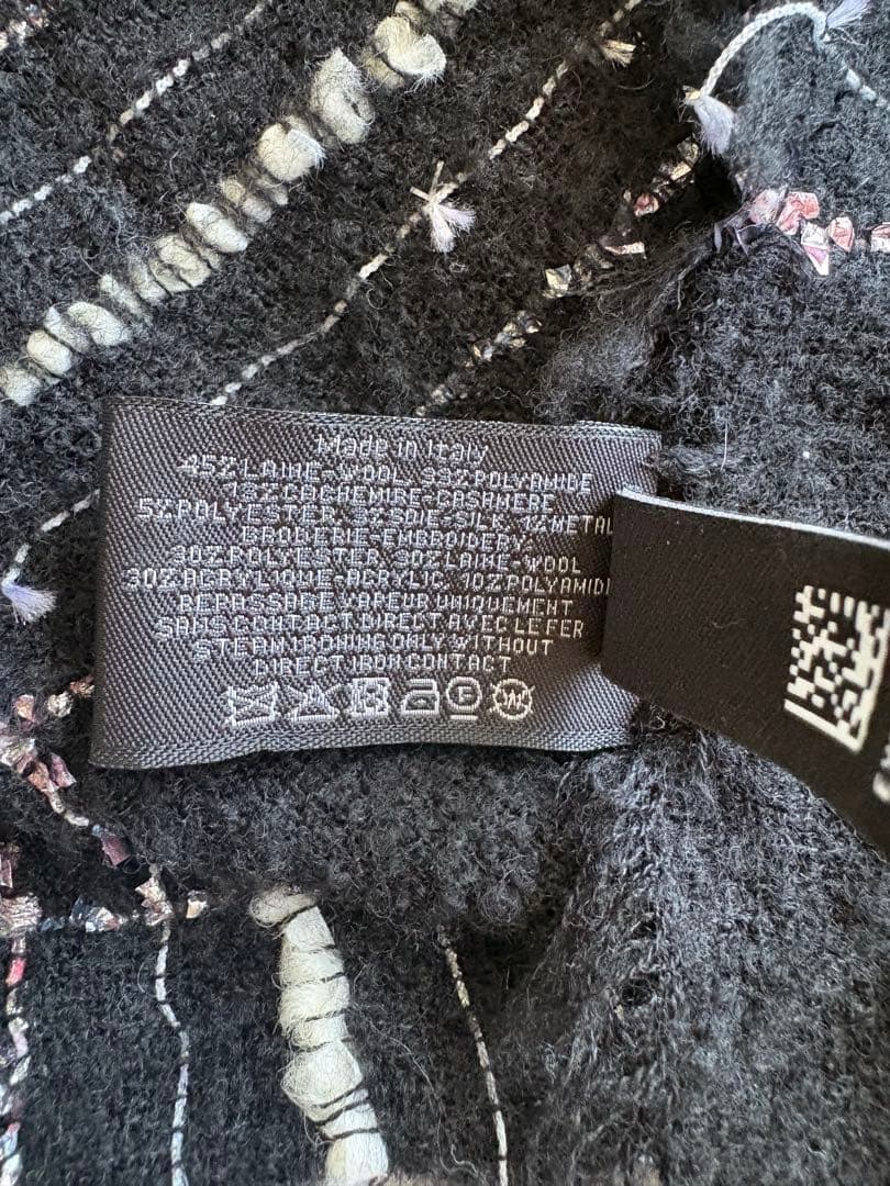 23AW CHANEL マフラー　ウール、コットン & ミックス ファイバー