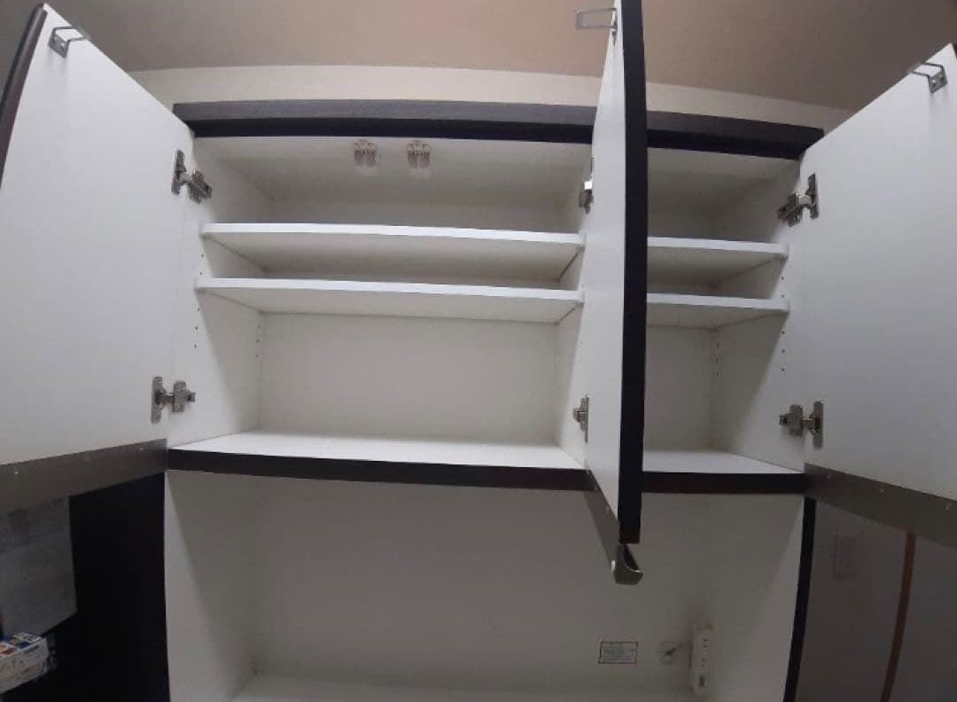 ニトリ　キッチンボード　食器棚　100㎝　ブラウン