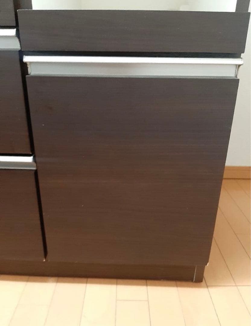 ニトリ　キッチンボード　食器棚　100㎝　ブラウン