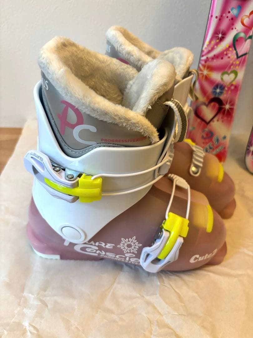 スキー板【110-120】 ブーツ【21.0】　キッズ　4点セット