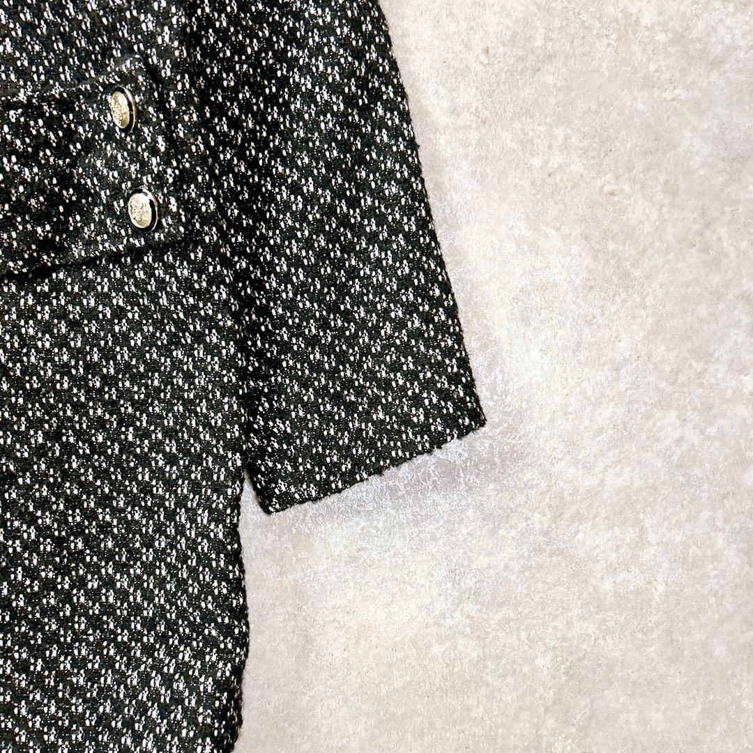 【美品】maje マージュ　アルパカ混ツイードジャケット　金ボタン　ゆったり　L