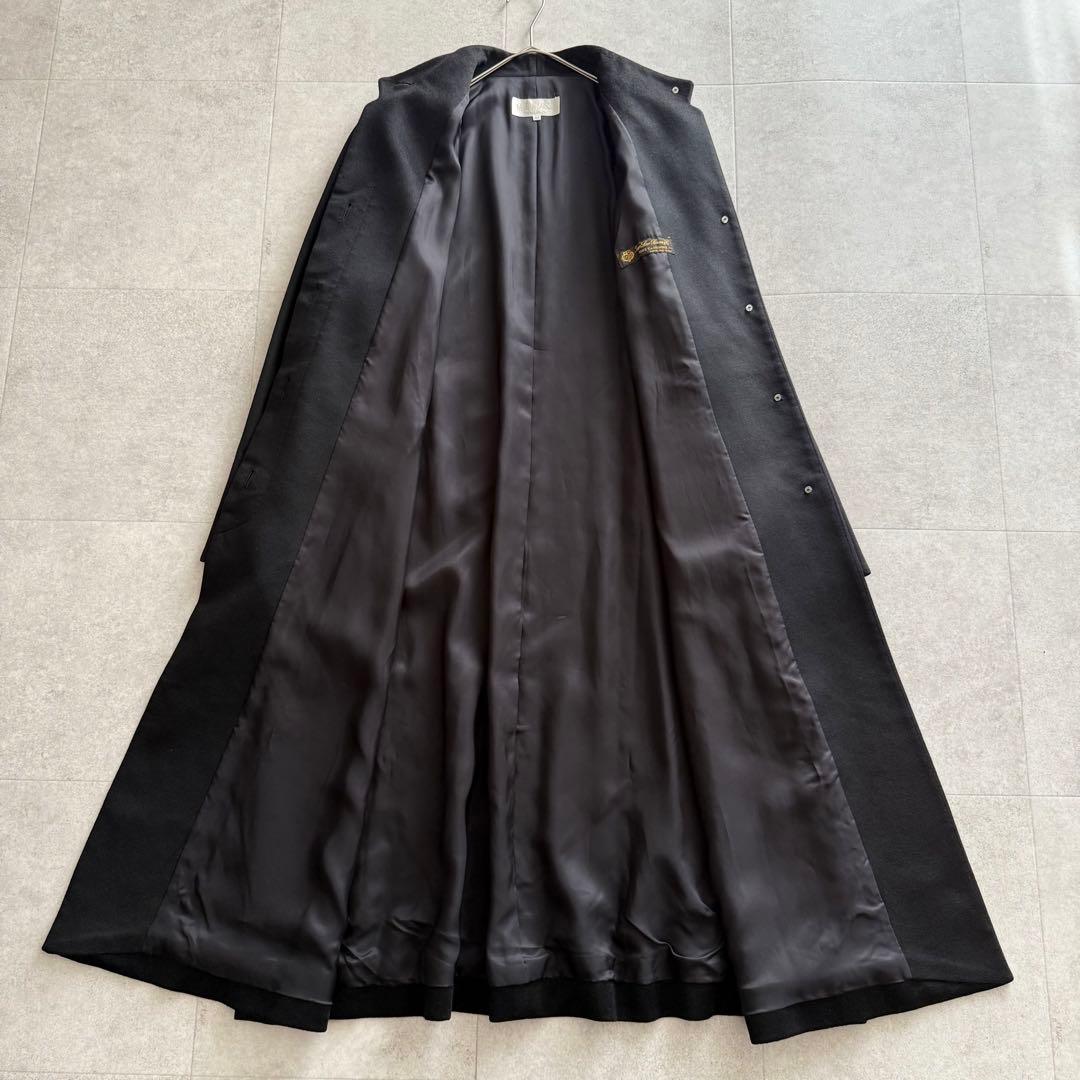 ロロピアーナ　スーパーロングコート　カシミヤ100% 黒　42 大きいサイズ