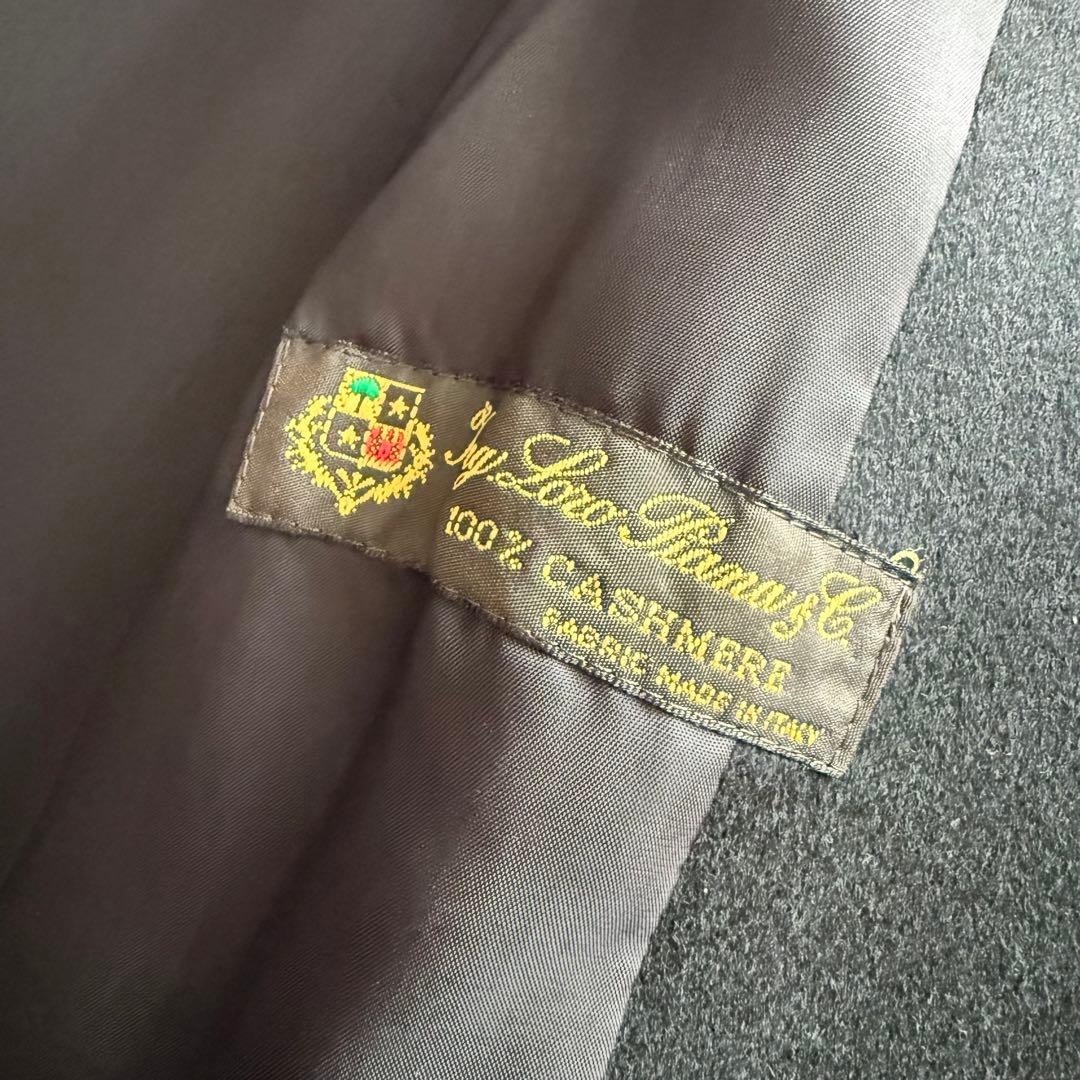 ロロピアーナ　スーパーロングコート　カシミヤ100% 黒　42 大きいサイズ